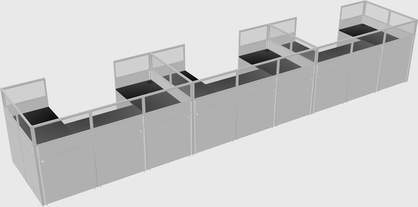 U-shaped cubicle