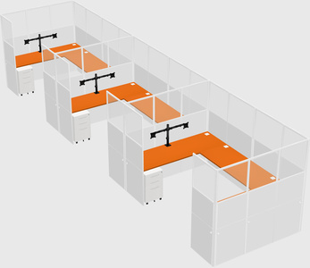 U-shaped cubicle