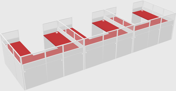 Cabine en u