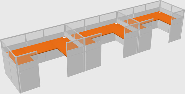 U-shaped cubicle