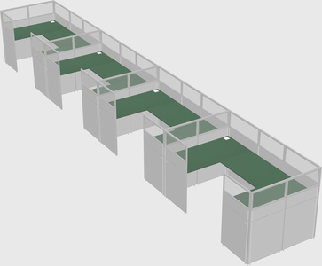 U-shaped cubicle