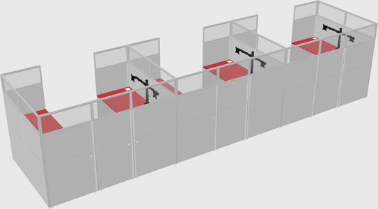 U-shaped cubicle