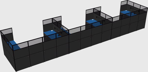 U-shaped cubicle