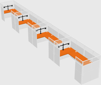 U-shaped cubicle