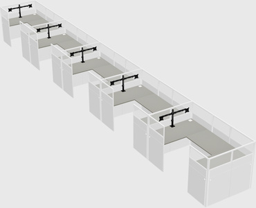 U-shaped cubicle