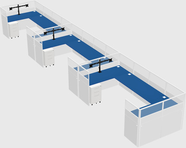 U-shaped cubicle