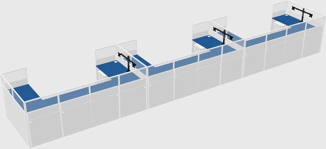 U-shaped cubicle