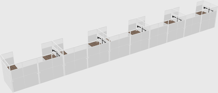 U-shaped cubicle