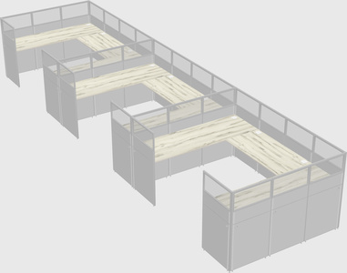 Cabine en u