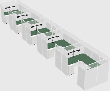 U-shaped cubicle