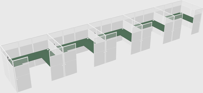 U-shaped cubicle