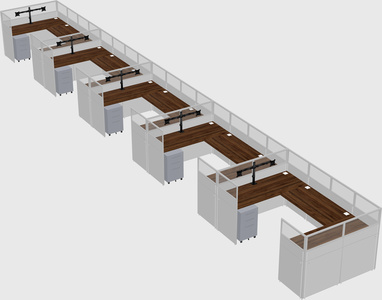 U-shaped cubicle