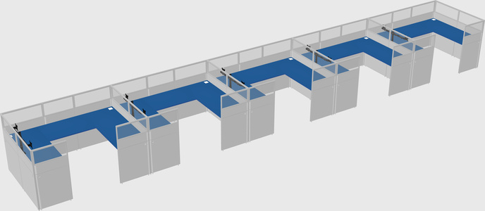 U-shaped cubicle