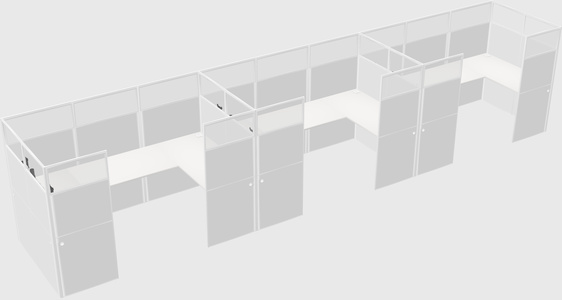 U-shaped cubicle