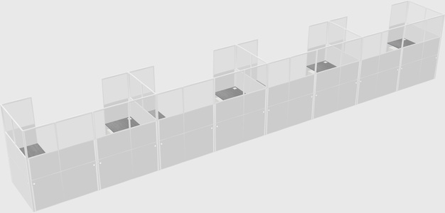 U-shaped cubicle