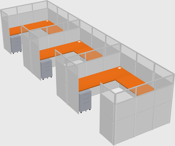 U-shaped cubicle