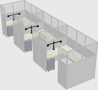 U-shaped cubicle