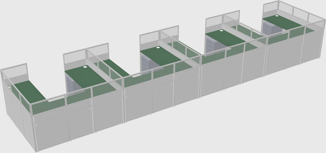 U-shaped cubicle