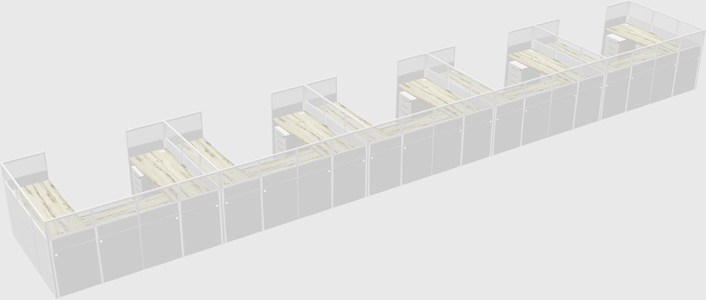 Cabine en u