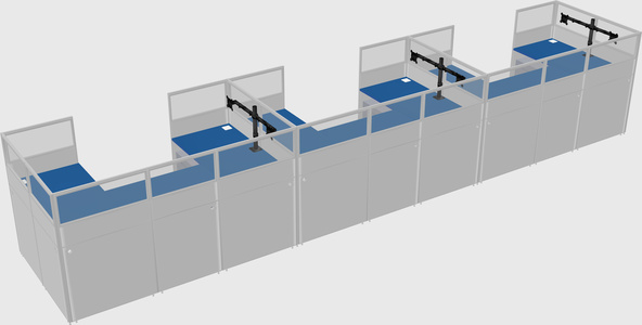 Cabine en u