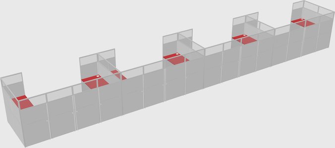 U-shaped cubicle