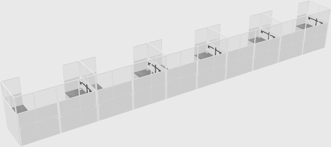 U-shaped cubicle