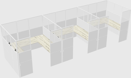 Cabine en u