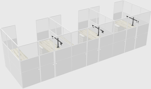 Cabine en u