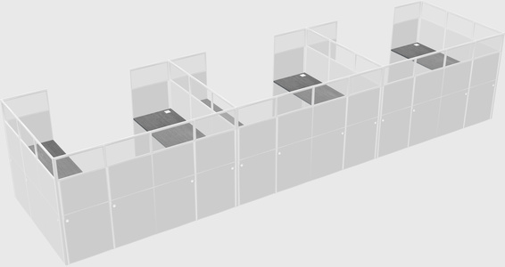 U-shaped cubicle