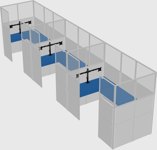 Cabine en u