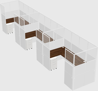 U-shaped cubicle