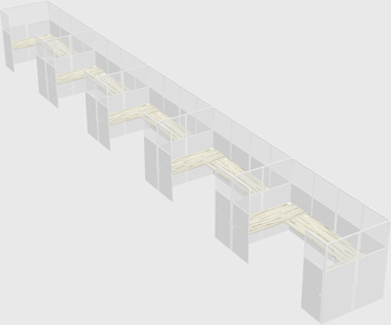 U-shaped cubicle