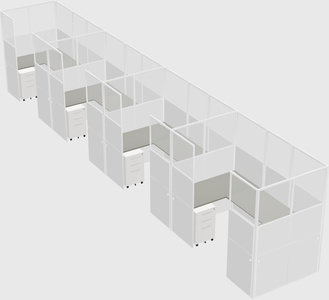 U-shaped cubicle