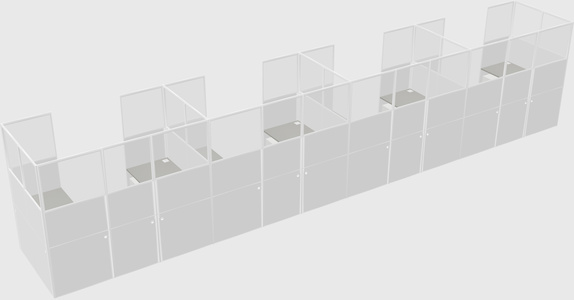 U-shaped cubicle