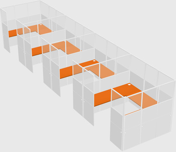 U-shaped cubicle