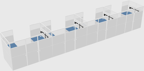 U-shaped cubicle