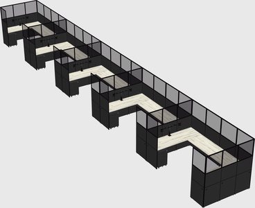 U-shaped cubicle