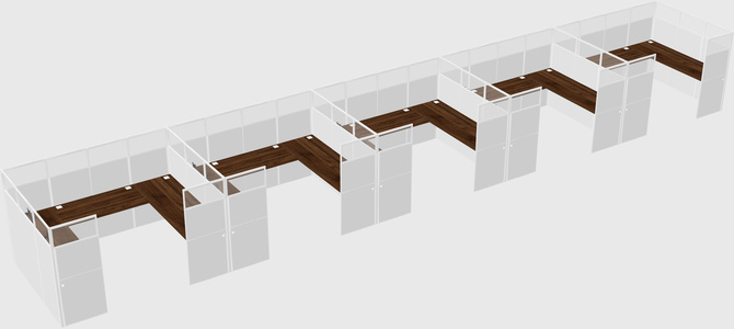 U-shaped cubicle