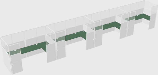 U-shaped cubicle