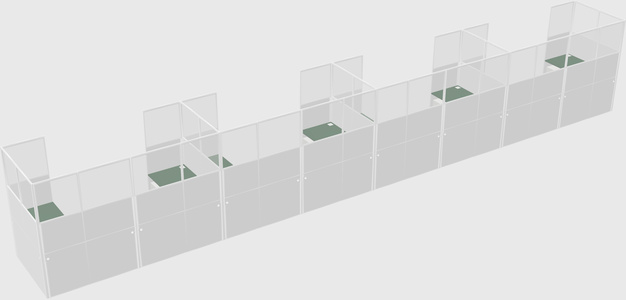 U-shaped cubicle