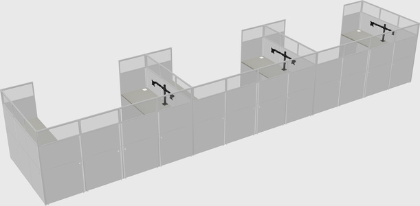 U-shaped cubicle