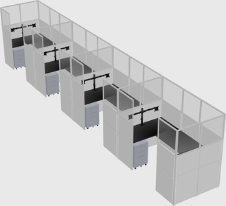 U-shaped cubicle
