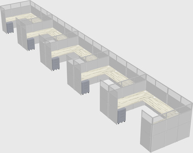 U-shaped cubicle