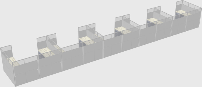 U-shaped cubicle
