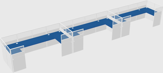 U-shaped cubicle