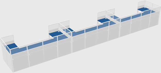 U-shaped cubicle
