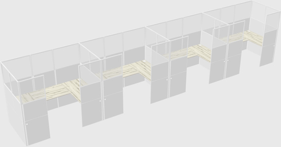 U-shaped cubicle