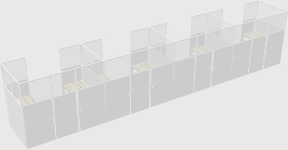 U-shaped cubicle