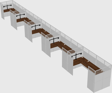 U-shaped cubicle