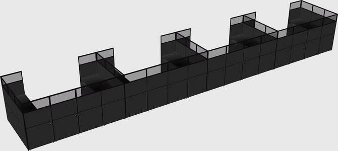 U-shaped cubicle